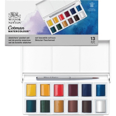 Winsor & Newton Akvarelové barvy Cotman Sketchers, sada 12 ks – Zboží Dáma