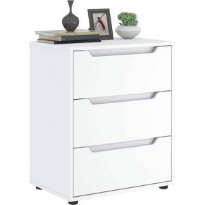 vidaXL Бюфет VISNES бял 60x40x73 см, инженерно дърво (4108284)