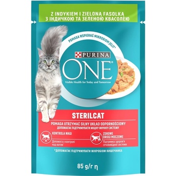Purina One Cat SterilCat mini filetky s morkou a zelenými fazuľkami v šťave 85 g