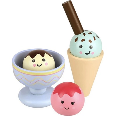 Orange Tree Toys Дървен игрален комплект Orange Tree Toys - Сладоледи, 6 части (OTT29614)