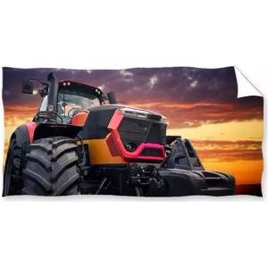 Carbotex Кърпа за баня с тракторен десен - 70 x 140 см (TNL250606-R1)
