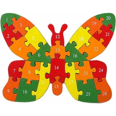 TifanTEX Wood Colored puzzle Butterfly 26 Dielov