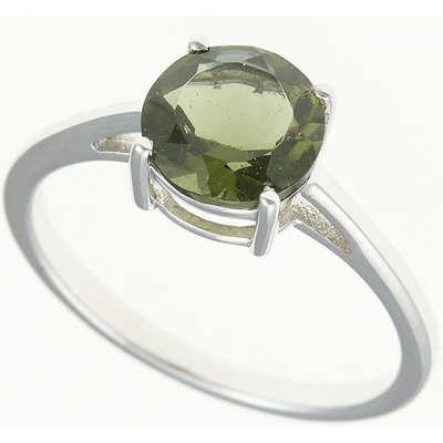My Moldavite Stříbrný prsten s vltavínem 108
