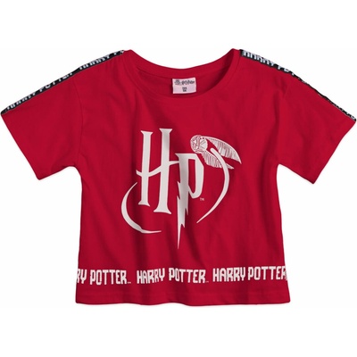 Dievčenské crop tričko Harry Potter vínové