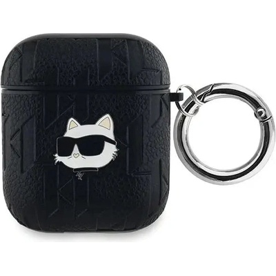 Karl Lagerfeld Кейс Karl Lagerfeld Monogram Choupette Head за AirPods 1 / 2, черен (3666339283599)