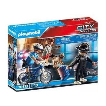 PLAYMOBIL Комплект Playmobil 70573 - Полицейско преследване с колело, 2970573