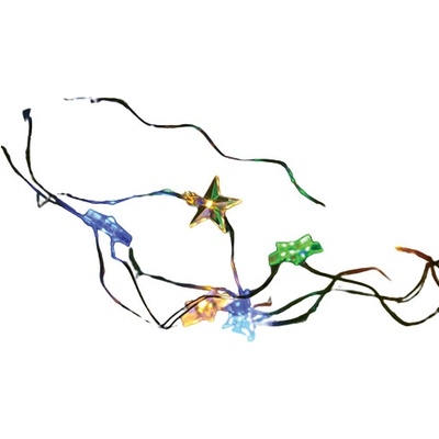 ACA Lighting LED vianočné dekoračná girlanda RGB hviezdičky RGB farba 200 cm IP20 2xAA