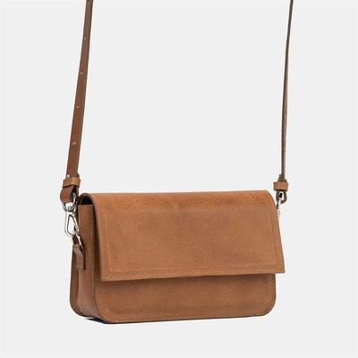 kožená kabelka přes rameno Curie Classic Brown Brown