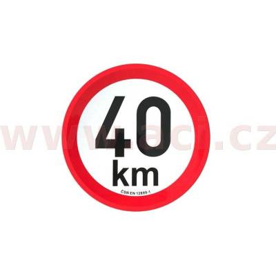 omezení rychlosti 40 km průměr odrazky 200 mm (pro přívěsy)