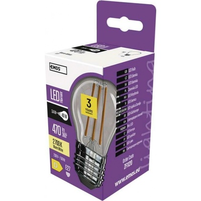 Emos LED žárovka Filament Mini Globe E27 3,4 W 40 W 470 lm teplá bílá