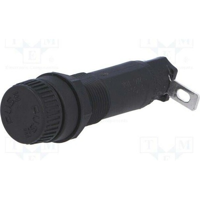 LITTELFUSE 03455LF1H Zásuvka; 5x20mm; 10A; 250V; na panel; Otv: Ø12,7mm; -40÷85°C