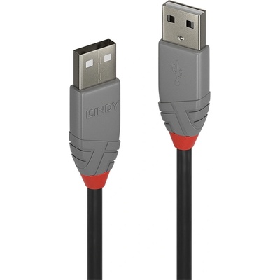 Lindy Кабел LINDY LNY-36695, от USB A(м) към USB A(м), 3m, сив (LNY-36695)