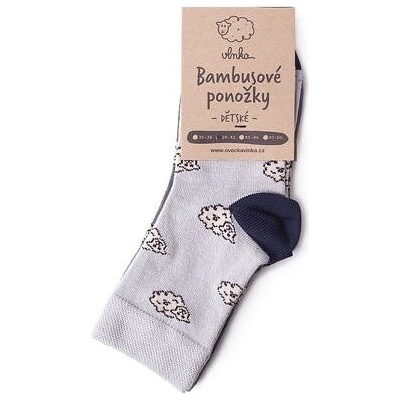 Vlnka 2 páry dětských bambusových ponožek ovečka