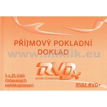 RVD 9582 Příjmový pokl. doklad NCR A6 číslovaný 3x25l