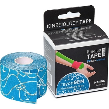 GemMedical Kinesiology Tape hedvábný marina 5cm x 5m