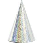 PartyDeco Парти шапки - холографични сребърни