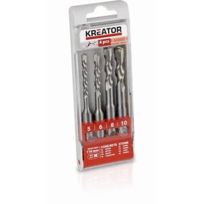 KREATOR Sada vrtákov Kreator KRT012601 SDS Plus 4ks, 110mm