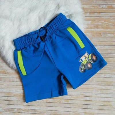 dětské kraťasy S TRAKTOREM PRO KLUKY Tyrkysová