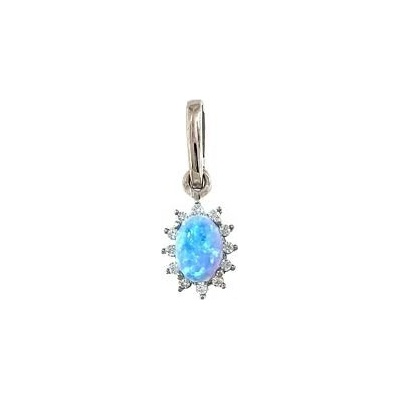 Infinitysilver Stříbrný přívěsek s modrým opálem KP247OPm