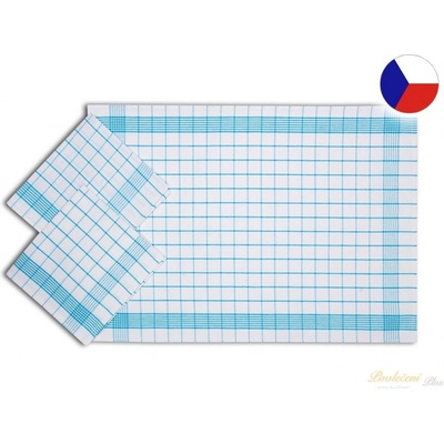 Sleep-well Utěrka Negativ Egyptská bavlna bílá/tyrkys 3 ks