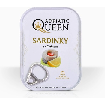 Adriatic Queen sardinky v sójovom oleji s citrónom 105g