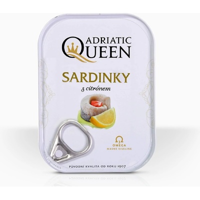 Adriatic Queen sardinky v sójovom oleji s citrónom 105g