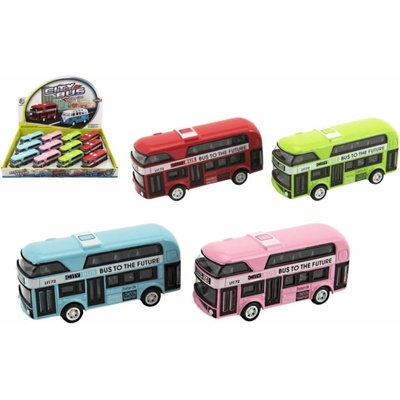 Teddies Autobus patrový kov/plast na zpětné natažení 9,5cm