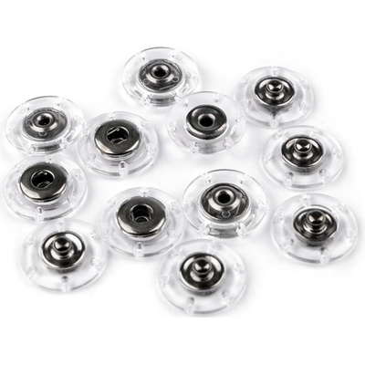 Designové patentky / druky Ø 18; 20; 25 mm, střední, 5 (20 mm) transparent černý nikl