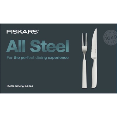 Fiskars Sada príborov na steaky celooceľová 24 ks 1027505