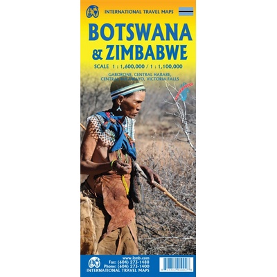 Botswana & Zimbabwe - přehledová mapa