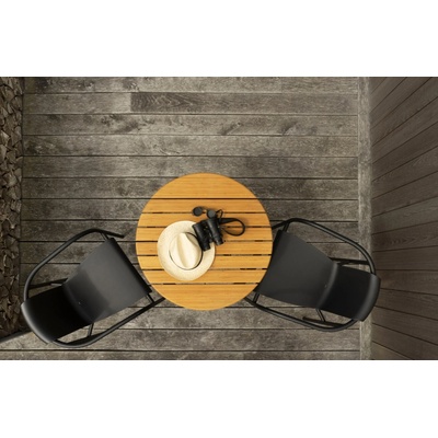 HOUE Nami s područkami Zelená plastová zahradní židle