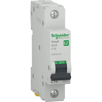 Schneider Electric SE Автоматичен прекъсвач Easy 9 1P 16A крива C 6kA - EZ9F35116 (EZ9F35116)