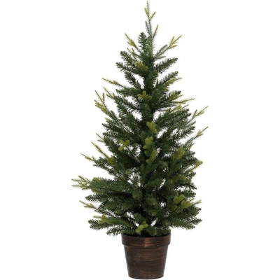 Fééric Lights and Christmas Úmělý vánoční stromeček v květináči, 100 cm zelená