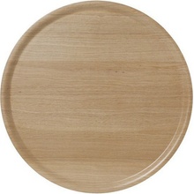 Klippan Švédsko Dřevěný kulatý tác B&L Wood oak dub d45 velký 45cm Přírodní dřevo jasan