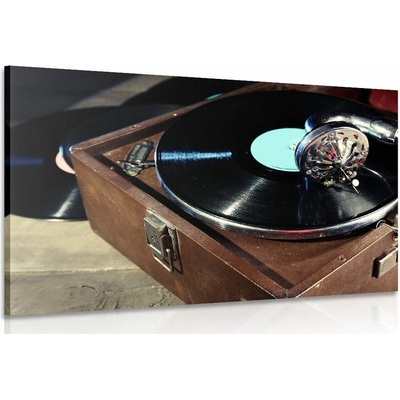 Obraz gramofón s vinylovou platňou