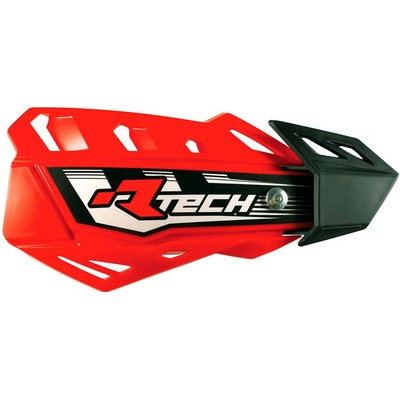 RACETECH (RTECH) chrániče páček FLX CROSS/ENDURO barva červená (se 2 typy držáků na řídítka a rukojeti)