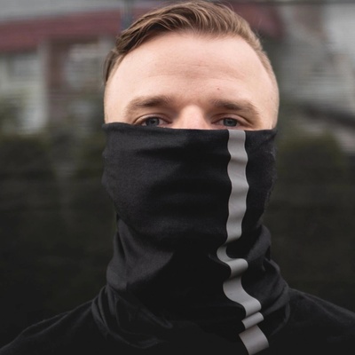Multifunkčný s reflexným pásom čierna R04