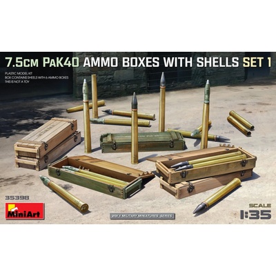MiniArt 7.5cm PaK40 Ammo Boxes w/Shells Set 1 1:35