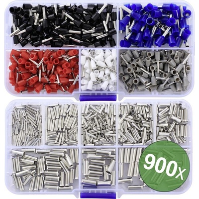 Quadrios 24C532 sada dutiniek 0.5 mm², 0.75 mm², 1 mm², 1.5 mm², 2.5 mm², 4.0 mm², 6.0 mm² čiastočne izolované modrá 900