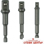 Raider Адаптери от 1/4 hex на 1/4 3/8 1/2 квадрат 3бр. rd (158904)