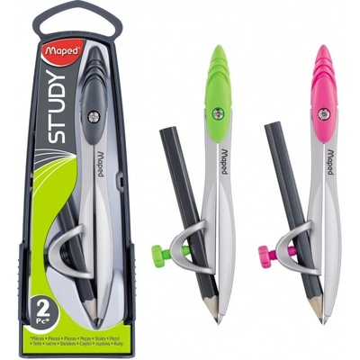 Maped kružítko Study s univerzálním držákem stříbrný 119410 – Zboží Mobilmania