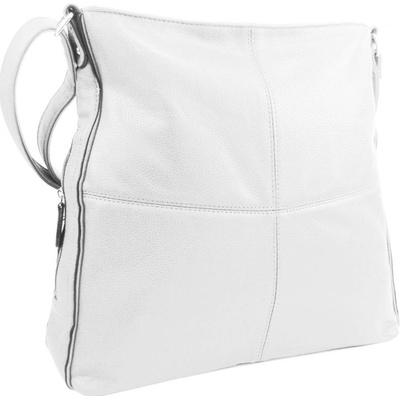 Praktická velká dámská crossbody kabelka 47-MH bílá