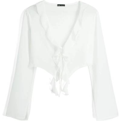 Bershka Блуза бяло, размер S
