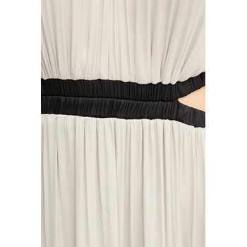 Morgan Рокля Morgan в бежово дълга разкроена RLIMON (RLIMON)