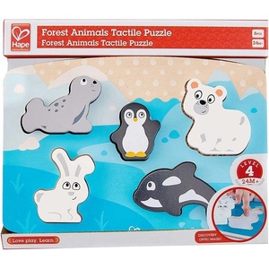 Hape Дървен пъзел, Hape, Пипни и разпознай, Полярни животни (H1620)