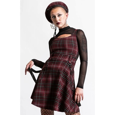 KILLSTAR дамска рокля KILLSTAR - Crash Skater - Blood Tartan - KSRA003945