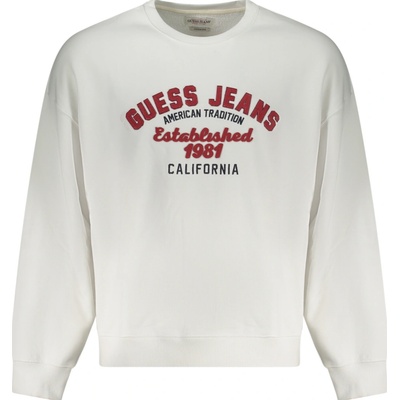 Guess Jeans pánska mikina bez zipsu biela