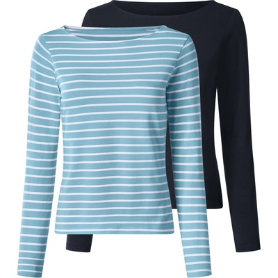 Esmara dámské triko s dlouhými rukávy 2 kusy navy modrá – Hledejceny.cz