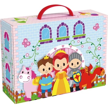 Image 1 of Tooky Toy Приказен замък с дървени фигури в куфар - Tooky Toy