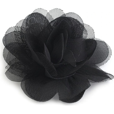 Prima-obchod Šifónový květ Ø8 a 9 cm, barva 4 (9 cm) černá
